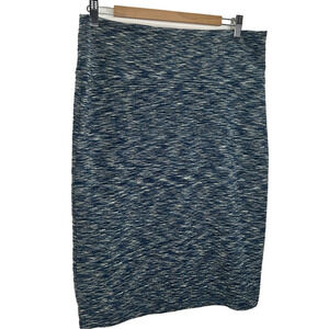LuLaRoe Gray and Blue Cassie Pencil Skirt XL